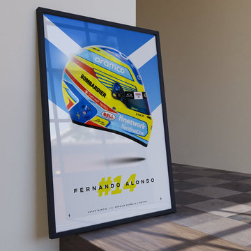 Fernando Alonso Poster Print / Fórmula 1 Print / F1 Print / Wall Art Print  / A4 / A3 / UK Ref 49 -  México