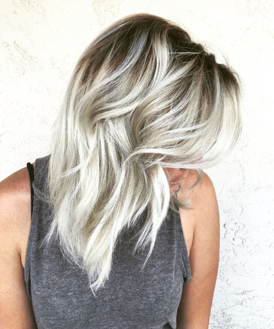 Platinum Blonde Hair With Brown Roots
