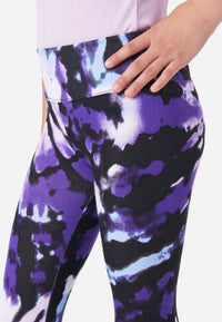 Girl's (8-12) Tie Dye Burst Print Girls Leggings