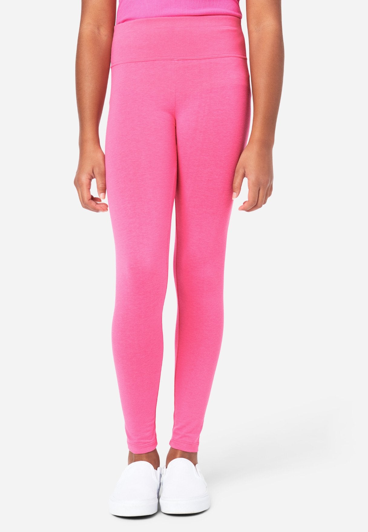 Neon Lime Cropped Girls Leggings by Gen Woo