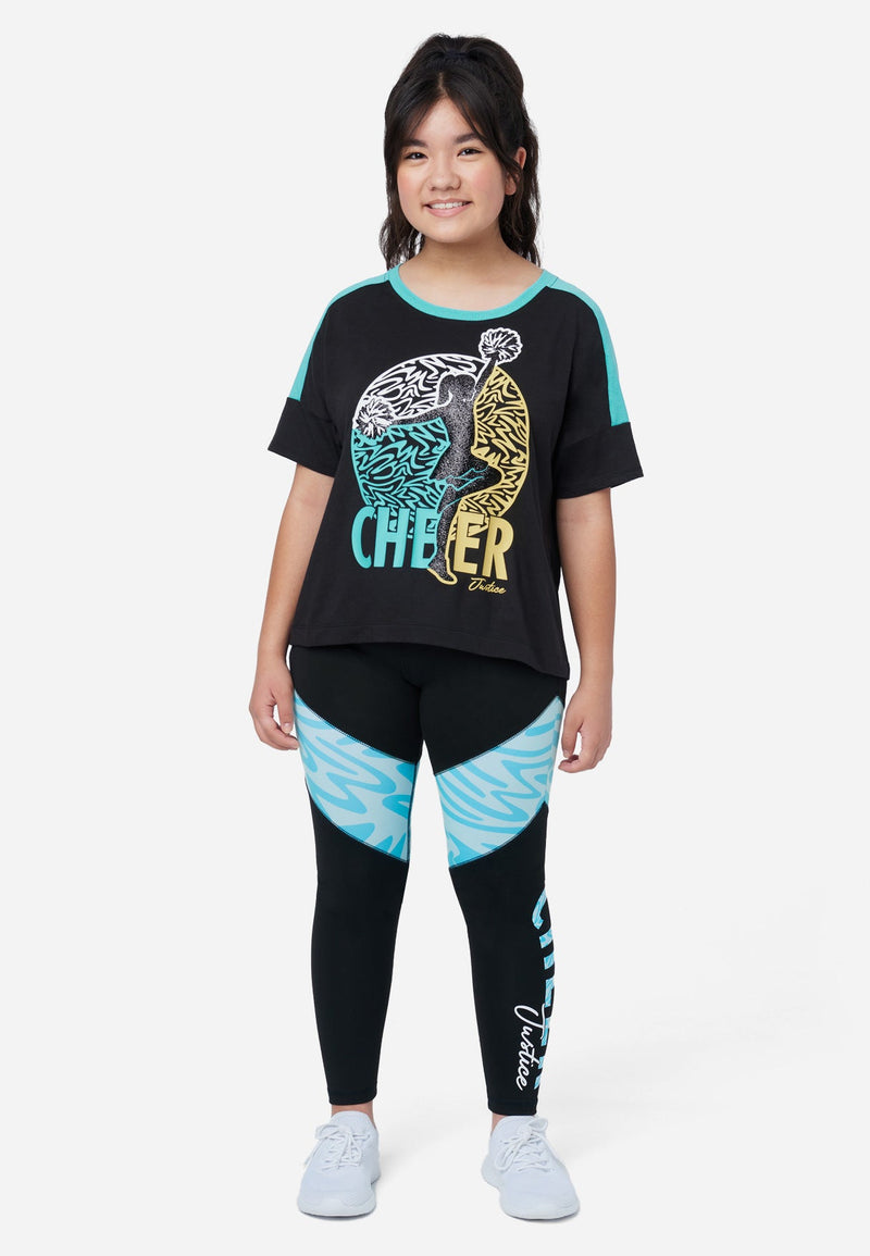 Justice Girls High Waisted Fashion Dance Full Length Leggings, Sizes XS-XL