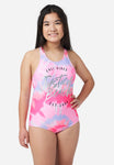 Girl Graphic Racerback One piece Swimsuit