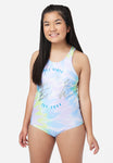 Girl Graphic Racerback One piece Swimsuit