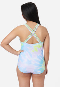 Graphic Racerback One-Piece Girls Swimsuit | Shop Justice