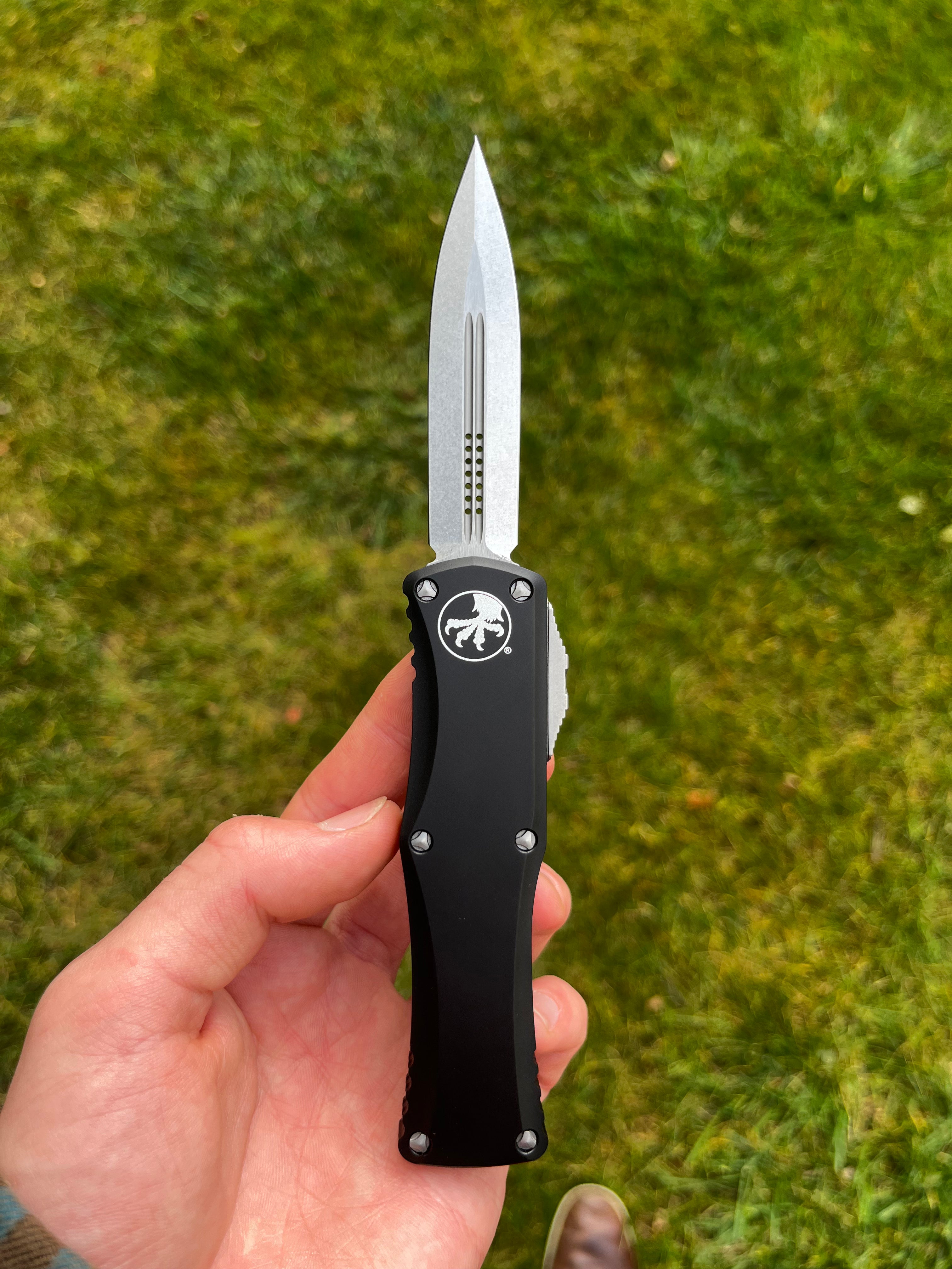 Microtech Hera D/E Double Edge Stonewashed OTF Automatic 702-10