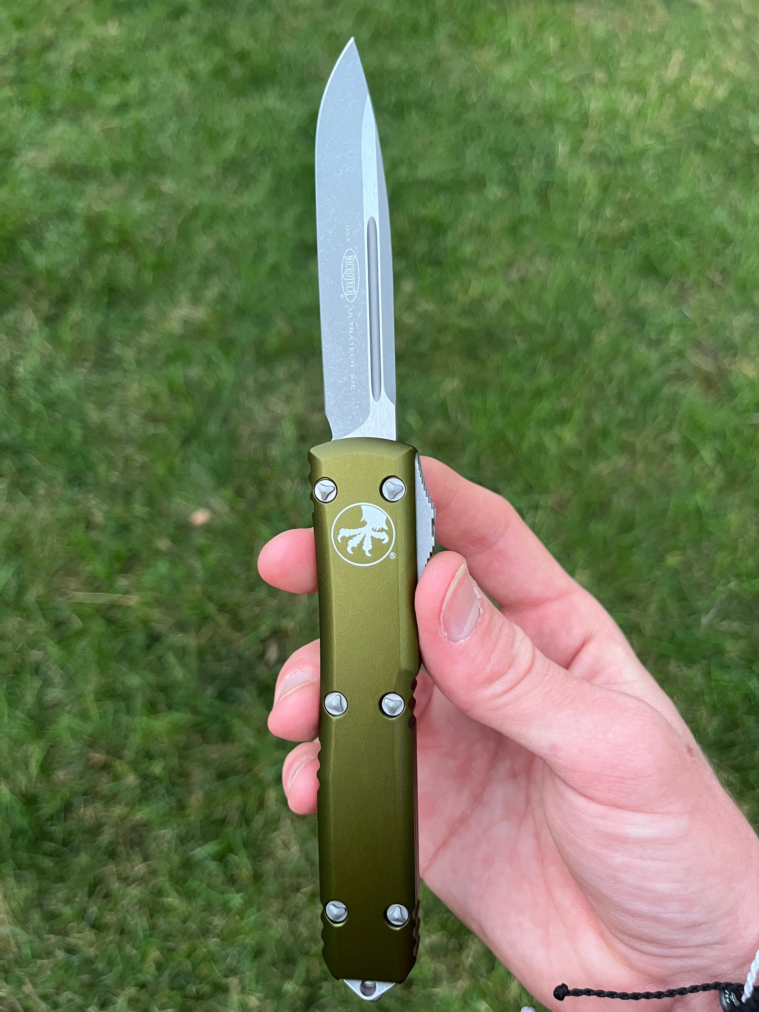 Microtech Ultratech S/E OTF Auto Knife OD Green CC (3.4" Apocalyptic) 121-10APOD