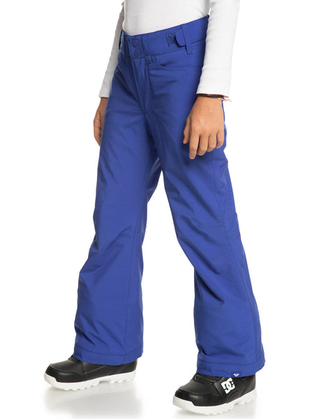 Roxy Backyard Snow Pants - Youth Girls - 8/S / Medieval Blue (BTE0)