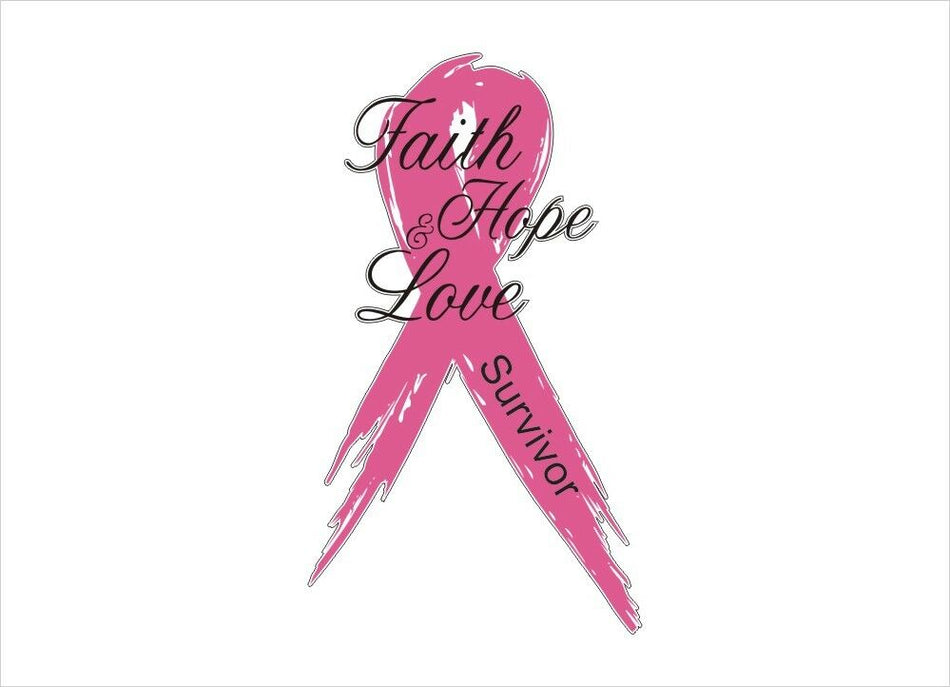 Breast Cancer Survivor Mini Ribbon Magnet