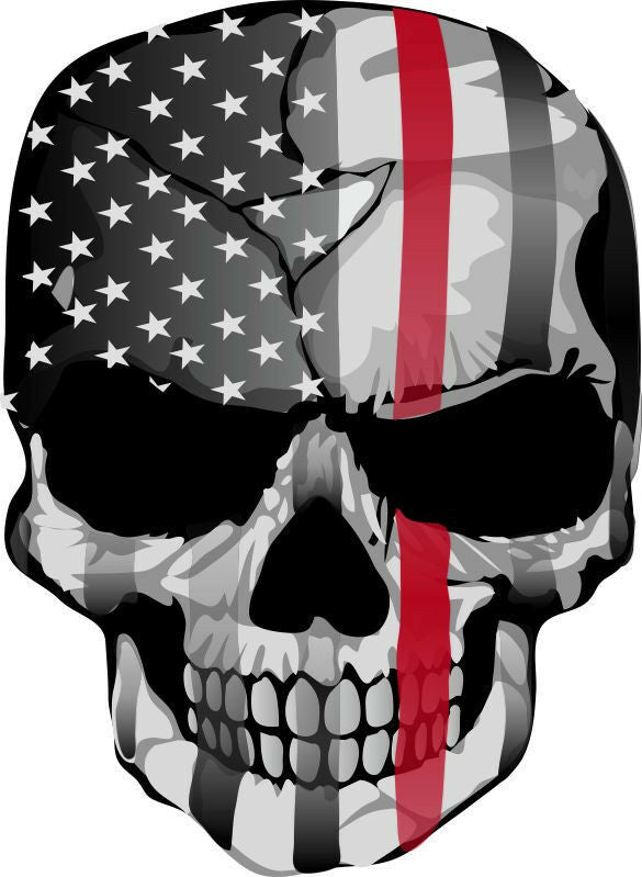 Thin Red Line Punisher Skull Decal – Powercall Sirens LLC