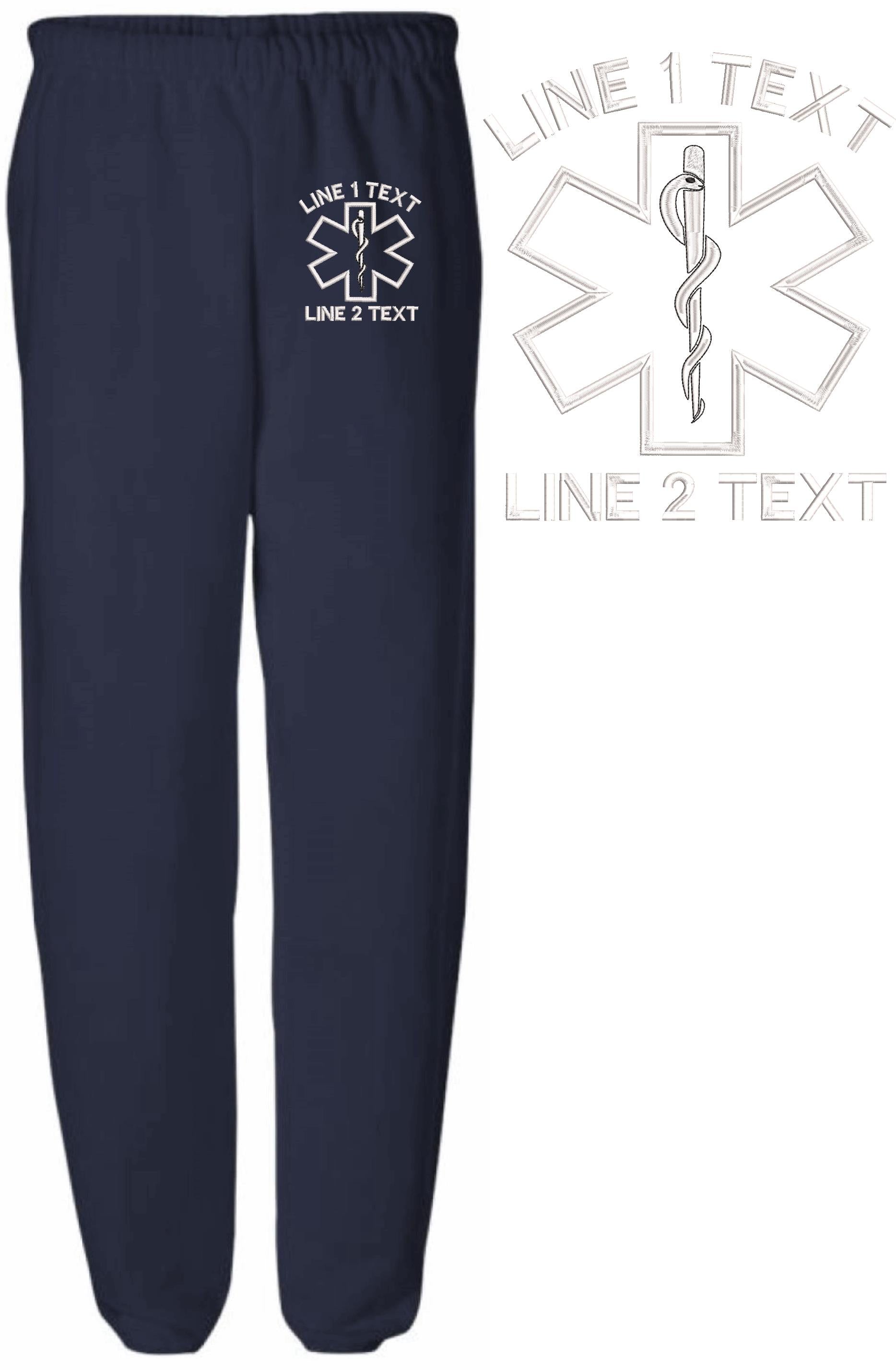 EMS Star Custom Embroidered Sweatpants – Powercall Sirens LLC