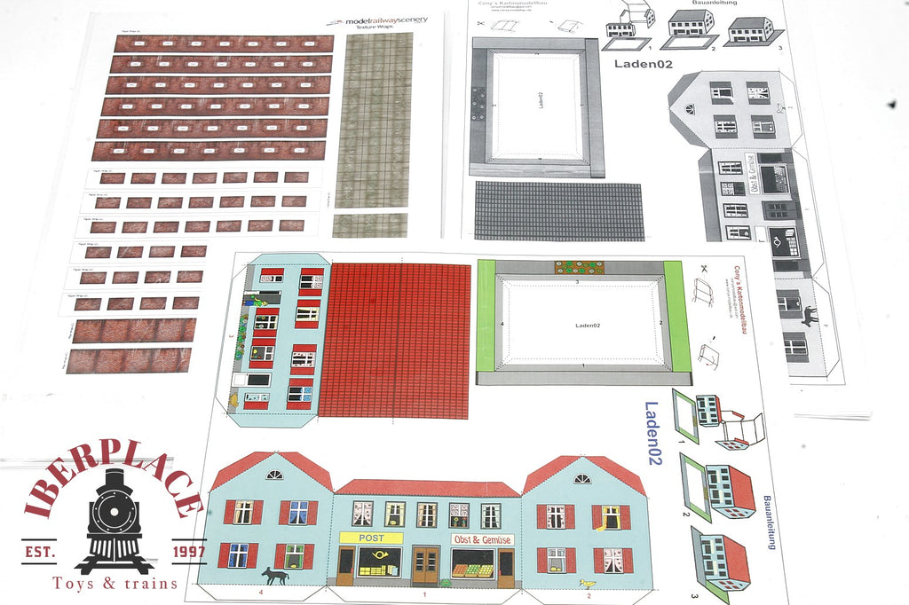 hojas de Planos de casas recortar y montar N escala 1:160 Modelismo Fe –  Iberplace