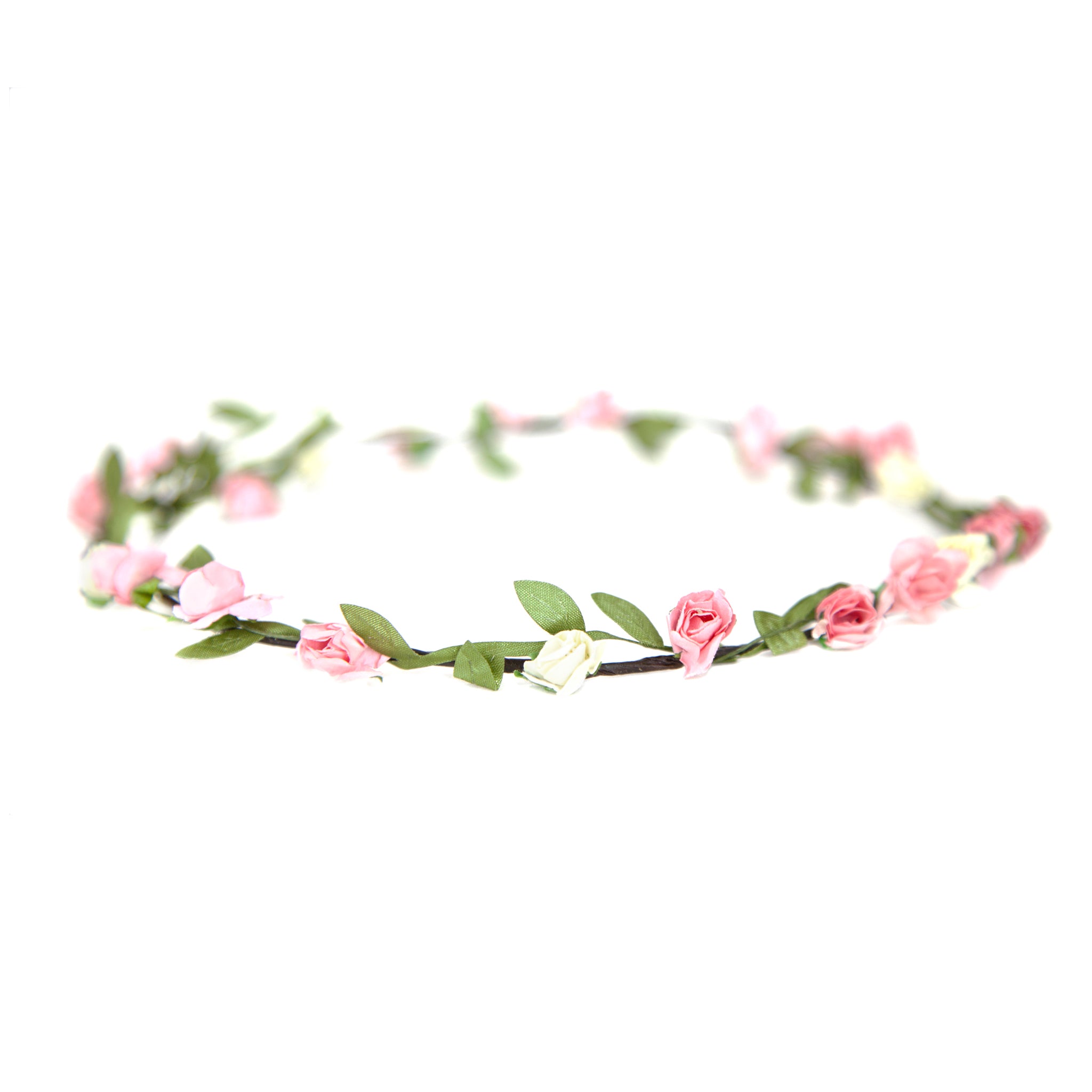 pink flower crown