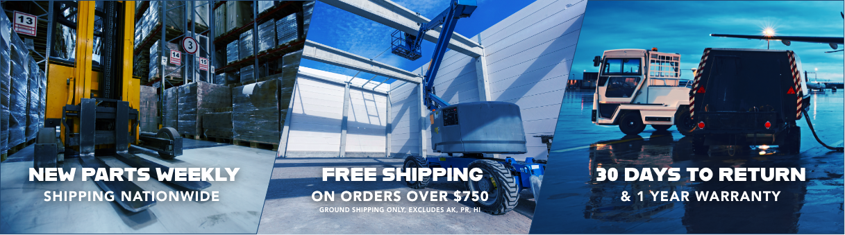Free shipping on forklift, aerial lift parts on orders over 750