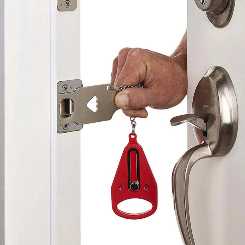 Travel Lock, Portable Door Lock, Portable Door Lock, Made Of Pp Iron