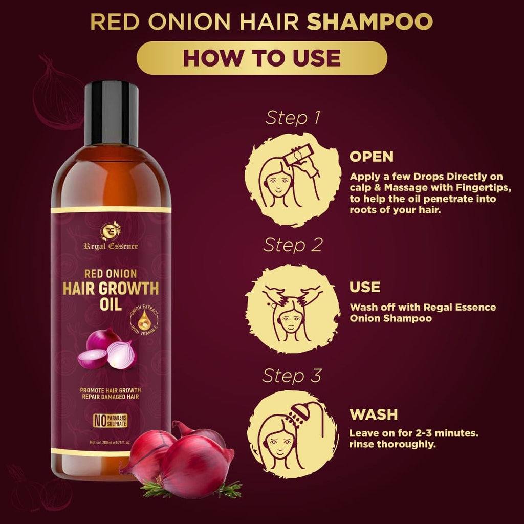 Red Onion Hair Oil For Hair Growth  Controls Hair Fall  No Mineral O   FEMICA