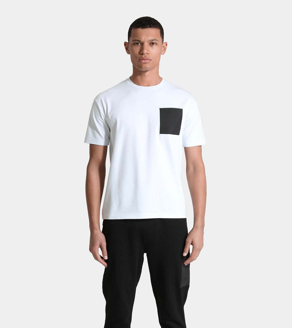 UH10 POCKET T-SHIRT  | WHITE BLACK