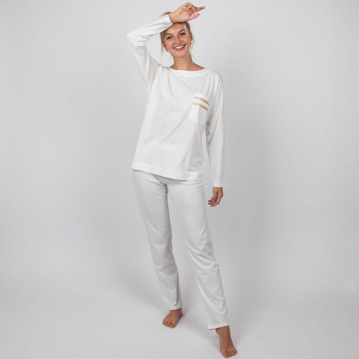 perzik winkelwagen progressief Pyjama - Dames - Pluto - Alys - Ivory — Verlinden Slaapcomfort