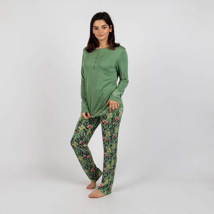 Pyjama Dames - Verdissima - - Groen — Verlinden Slaapcomfort
