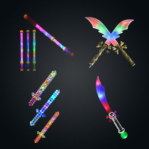 led wands and swords