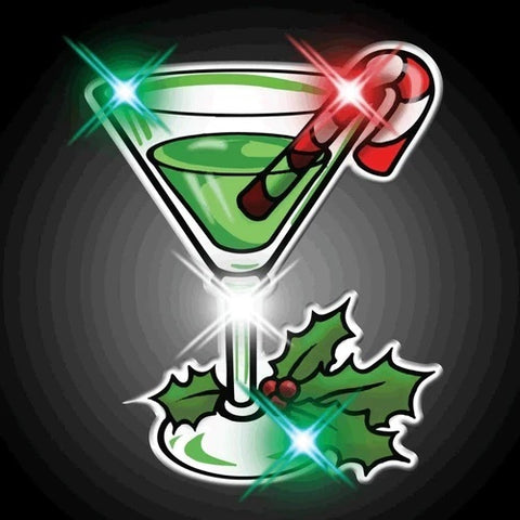 Christmas Martini Lapel Pin