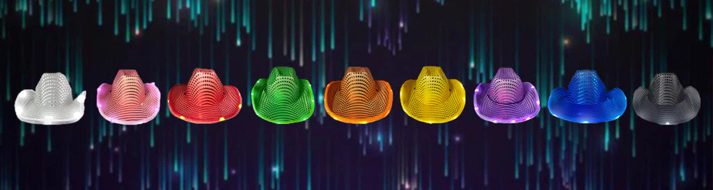 LED Light Up Party Cowboy Hats