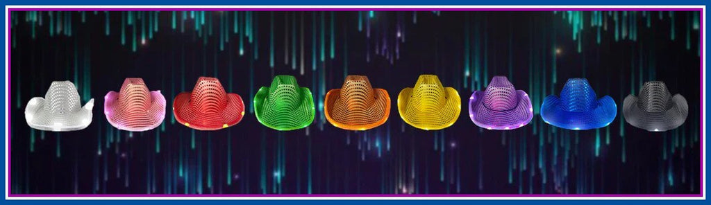 Neon Light Up Cowboy Hats