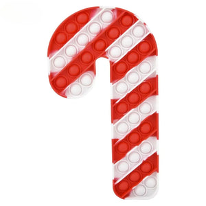 10" Candy Cane Bubble Popper - Party Glowz