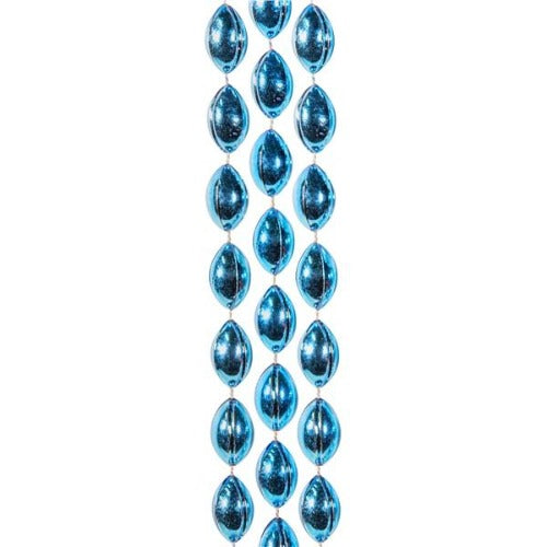 Blue Football Bead Necklaces | PartyGlowz.com