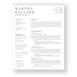 Nurse Resume Template for Word - The Martha