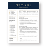 Executive Resume Template for Word - The Tracy