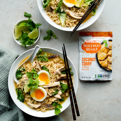 Bowls of Coconut Curry Ramen