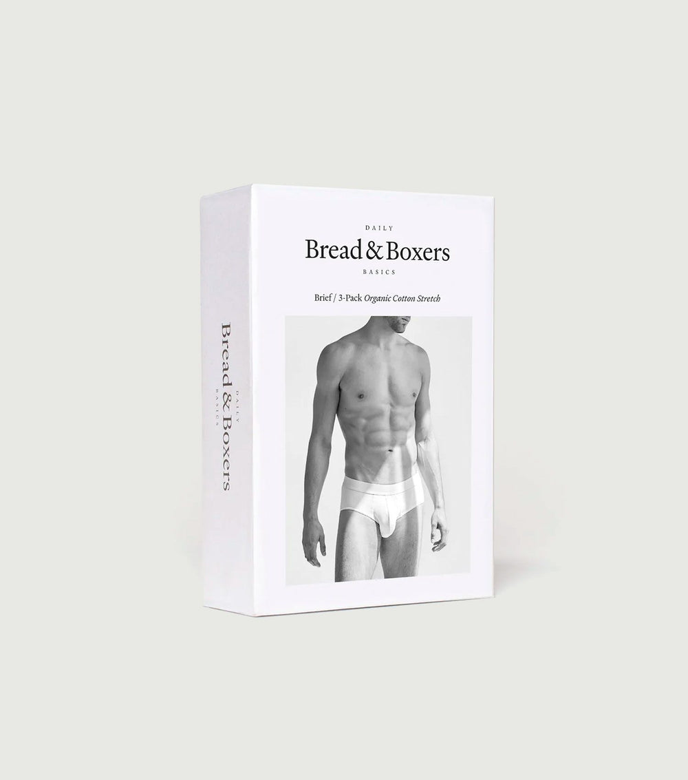 3 Organic Cotton Boxer Briefs White – Blaw Store