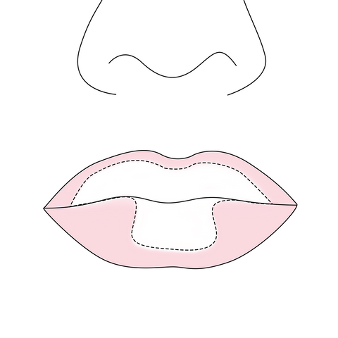 COSLINE Ombré Lippen Schritt 3 Skizze