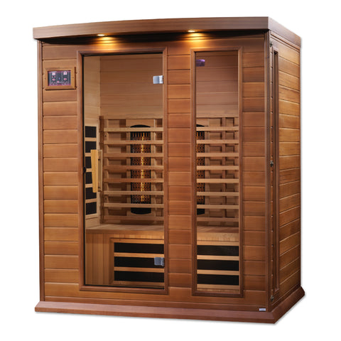 Maxxus 3 Person Full Spectrum Near Zero EMF Infrared Canadian Red Cedar Sauna MX-M306-01-FS CED