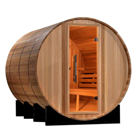 Golden Designs Marstrand 6 Person Barrel Sauna - Canadian Red Cedar