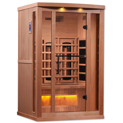 Golden Designs Reserve 1-2 Person Near Zero EMF Full Spectrum Infrared Sauna