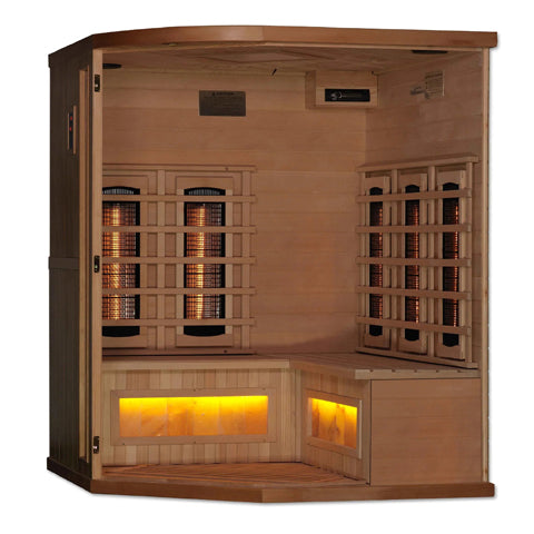 Golden Designs Reserve 3 Person Near Zero EMF Full Spectrum Infrared Sauna GDI-8035-02