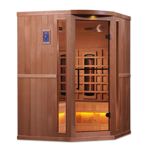 Golden Designs Reserve 3 Person Near Zero EMF Full Spectrum Infrared Sauna