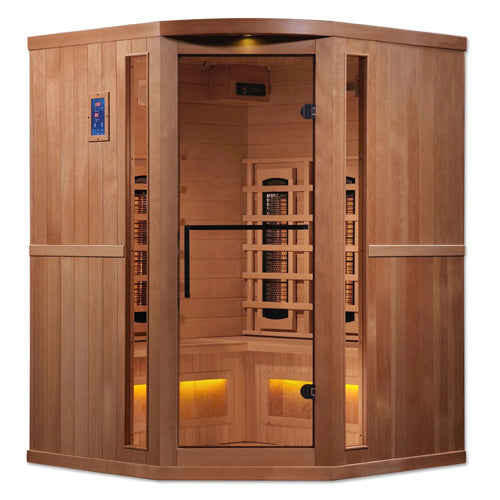 Golden Designs Reserve 3 Person Near Zero EMF Full Spectrum Infrared Sauna