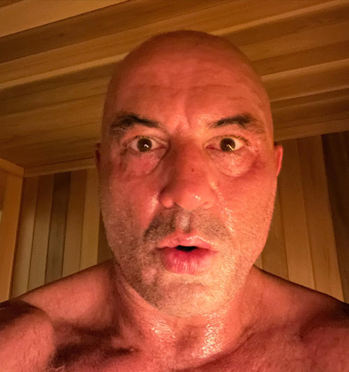 Joe Rogan sweating out in the sauna
