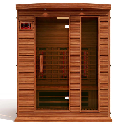 infrared sauna made from red cedar wood