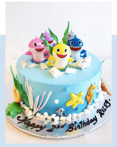 Baby Shark Doo Doo Doo Doo Cake | Temptations Cakes