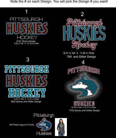 Pittsburgh Huskies Hockey Hoodie with laces