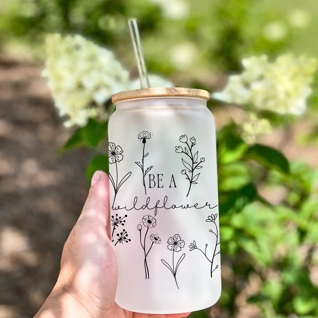 Choose Happiness Glass Tumbler with Bamboo Lid & Straw for Iced Coffee –  Modern Lifestyle Gifts