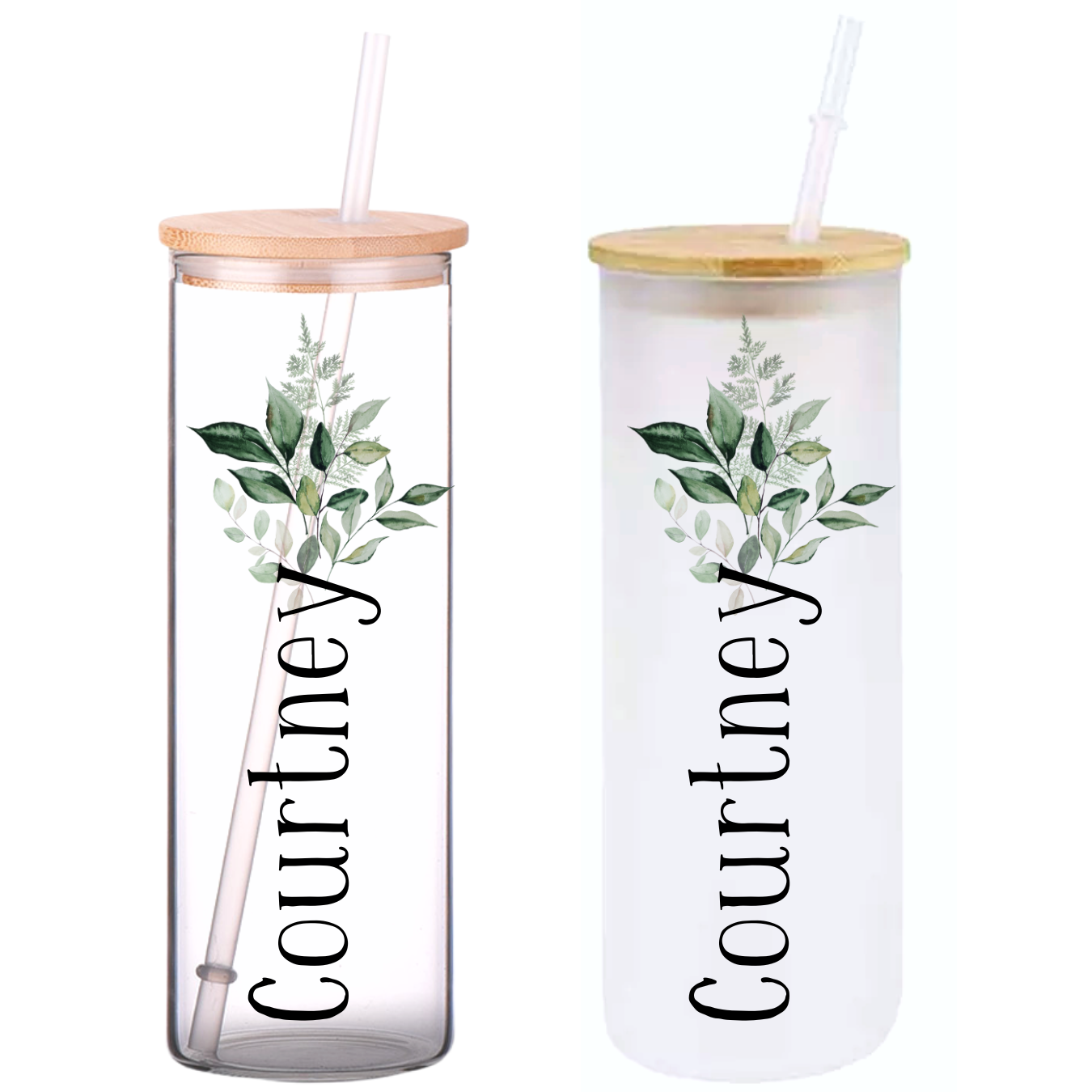 Daily Affirmation Glass Tumbler with Bamboo Lid and Straw – Modern  Lifestyle Gifts