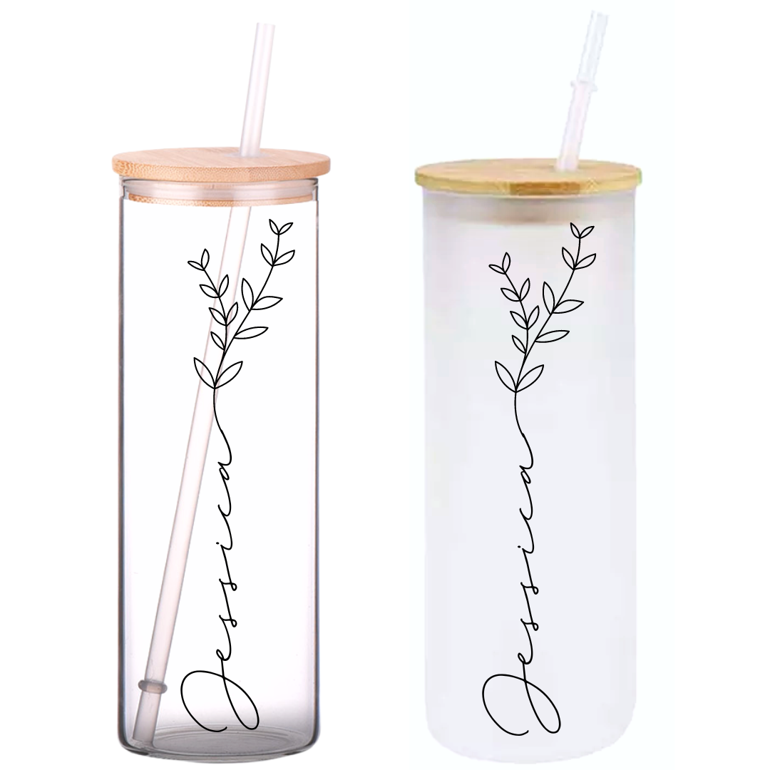 Watercolor Personalized Name on 25oz Frosted Glass Tumbler – Modern  Lifestyle Gifts