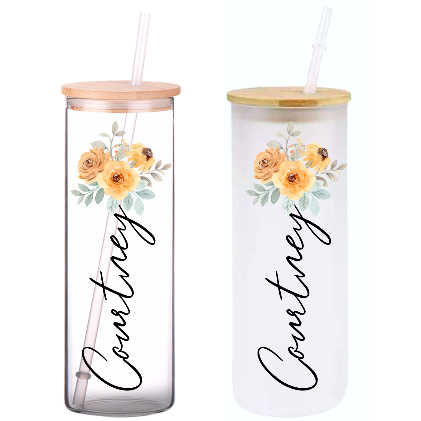 Personalized Can Glass With Straw & Lid - COD Not Applicable – Shop  Exclusive Picks