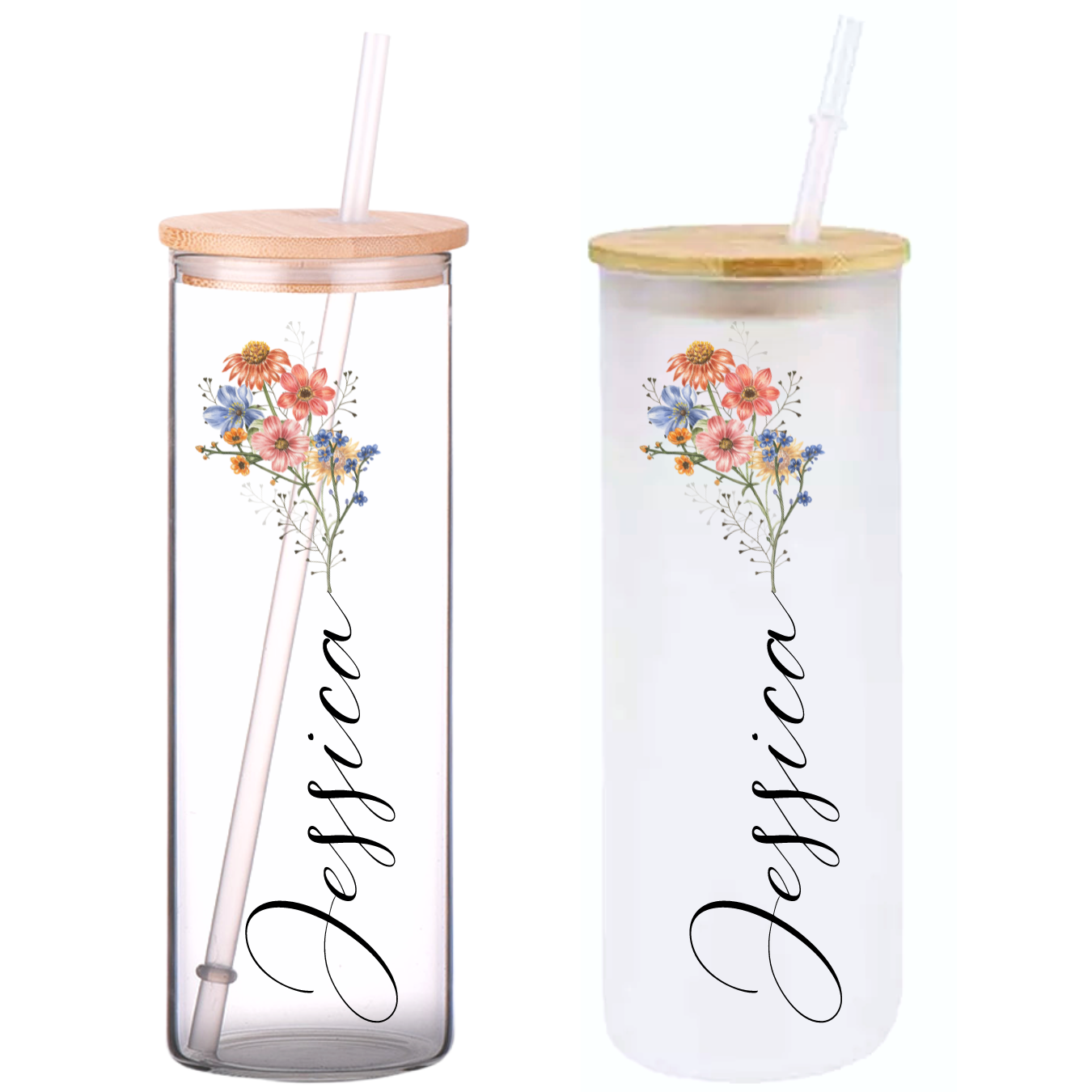 Daily Affirmation Glass Tumbler with Bamboo Lid and Straw – Modern  Lifestyle Gifts