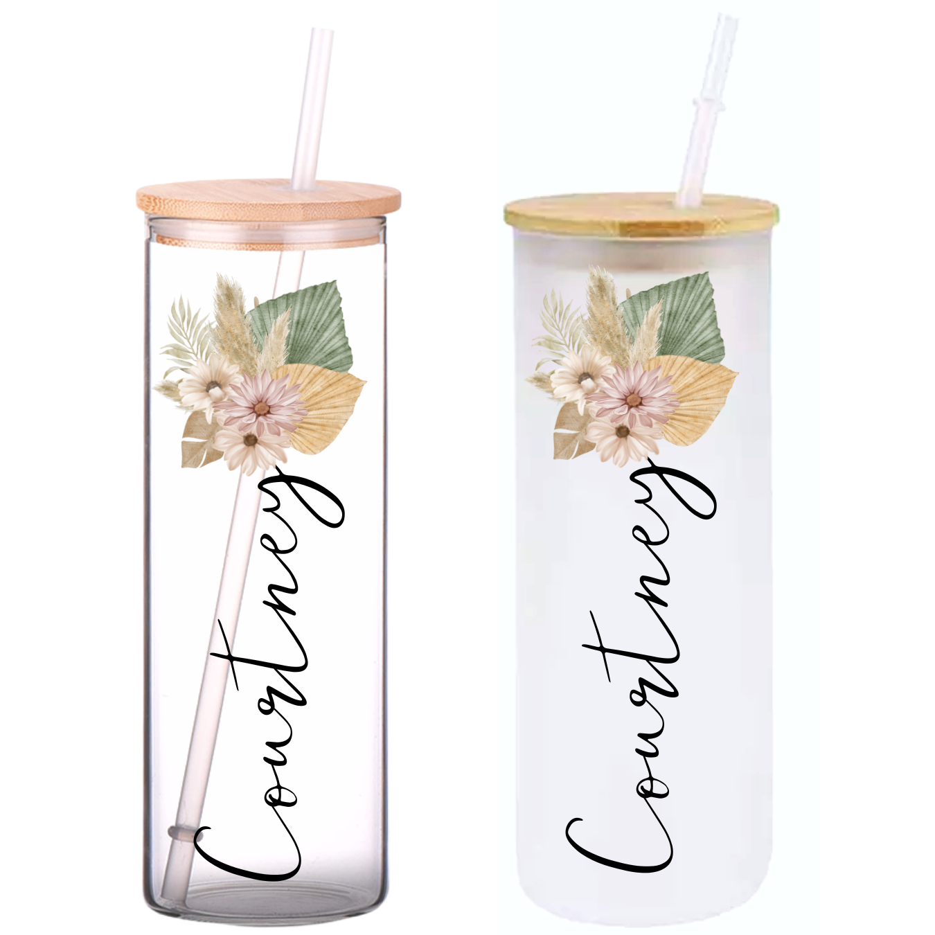 POSH SOIREE Floral Nana Tumbler, 20oz. with Straw and Lid