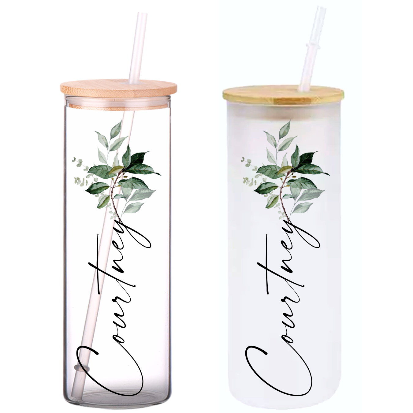 I Mean Good Morning Glass Cup with clear straw and bamboo lid – Smile  Graphics and Designs